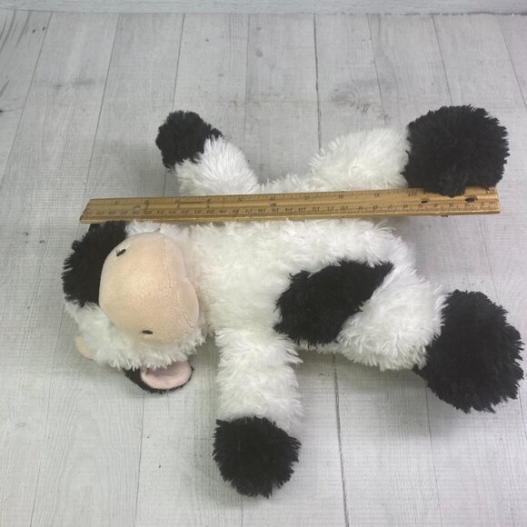 Aurora Tubbie Wubbie White Black Spots Dairy Cow Tan Horns Face 14" 2021 Plush - Picture 12 of 14